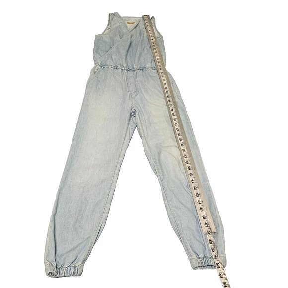 MOTHER Crop The Jumpsuit Sleeveless Light Blue Women Size S - Picture 8 of 16